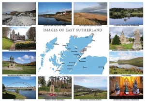 Pack with 1 table mat + 1 matching coaster with Images of East Sutherland