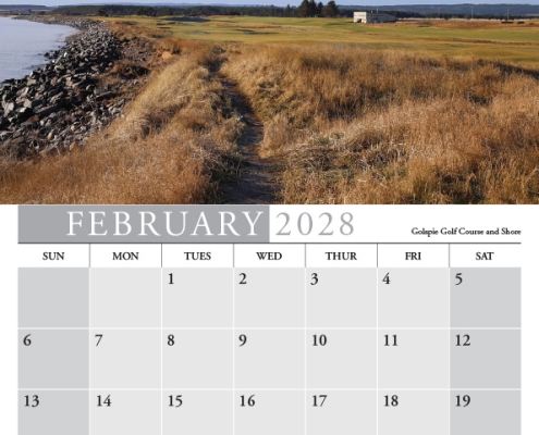 2028 Calendar Golspie Golf Course and Shore Golspie Golf Course and Shore