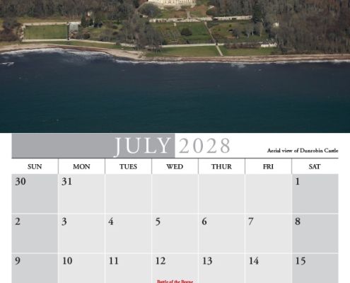 2028 Calendar Aerial view of Dunrobin Castle Aerial view of Dunrobin Castle